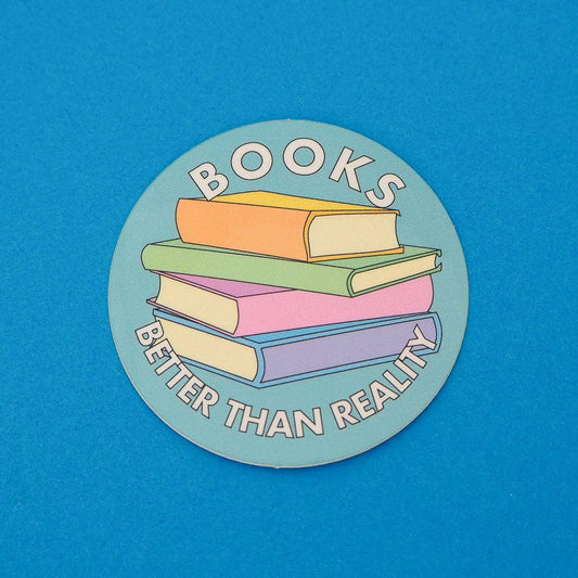 Books: Better Than Reality Vinyl Sticker