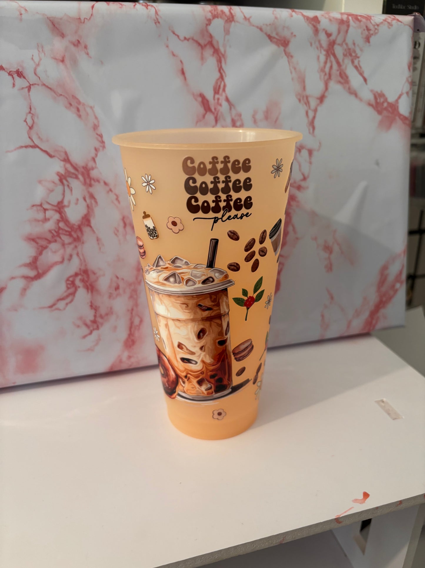 Cold Cup with Decorative Decal