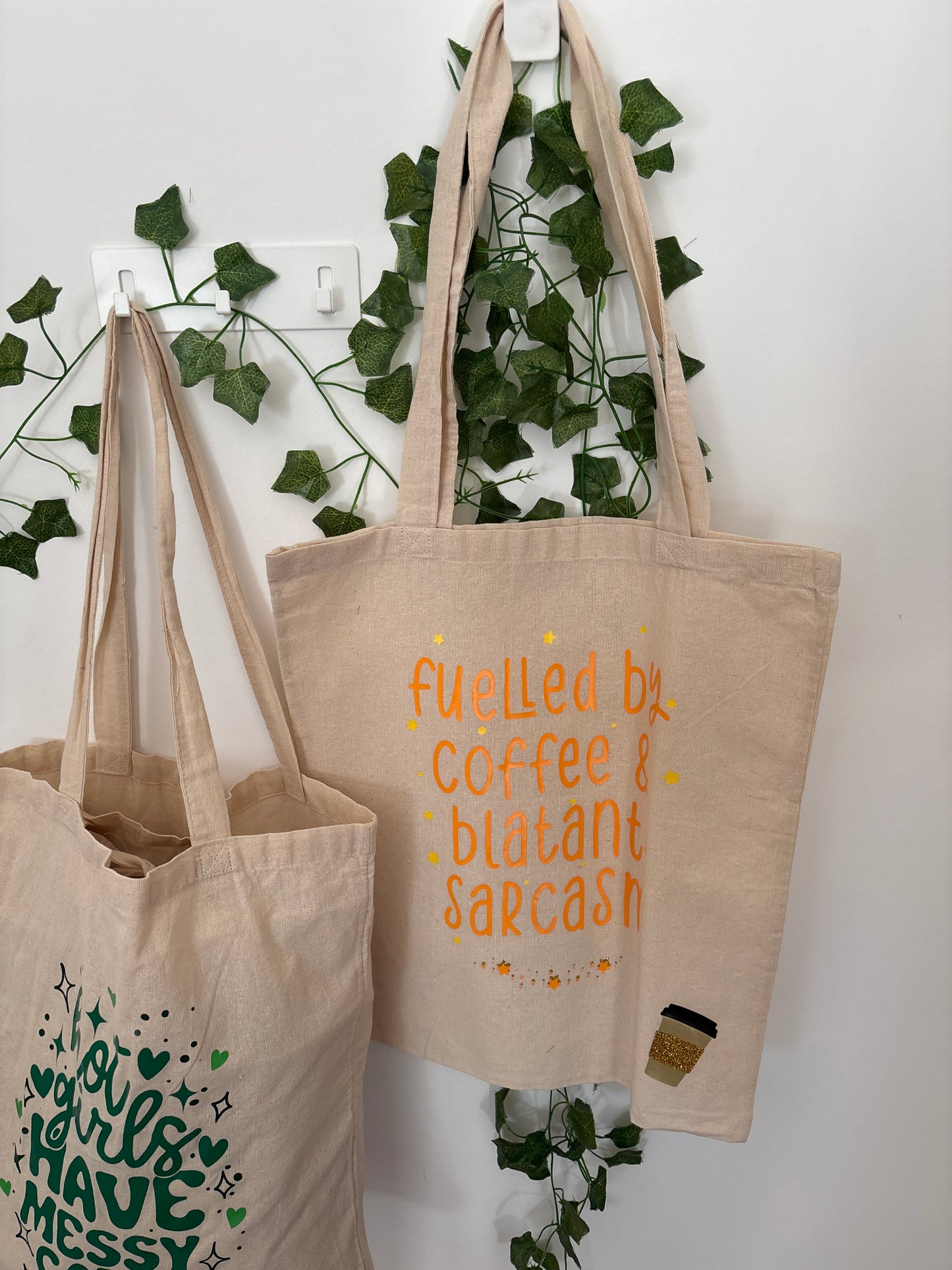 Fuelled by coffee & blatant sarcasm Tote Bag