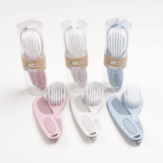 Zero Baby Brush & Comb Set by Soft Touch – Eco-Friendly Baby Grooming Essentials