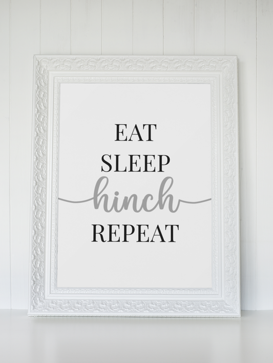 Eat Sleep Hinch Repeat 2 Cleaning Home Wall Decor Print-0