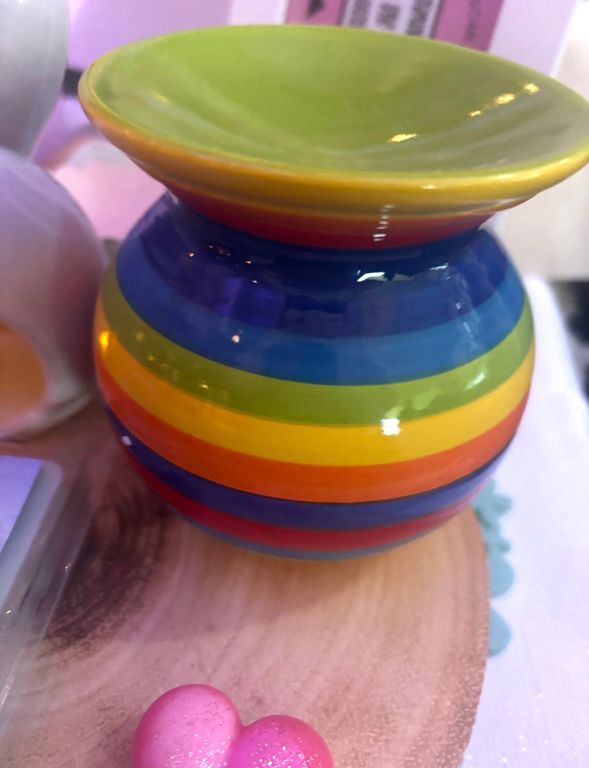 Rainbow Stripe Wax Burner