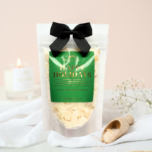 Happy Holidays Christmas Luxury Himalayan Bath Salts – Lemon Ginger Scent