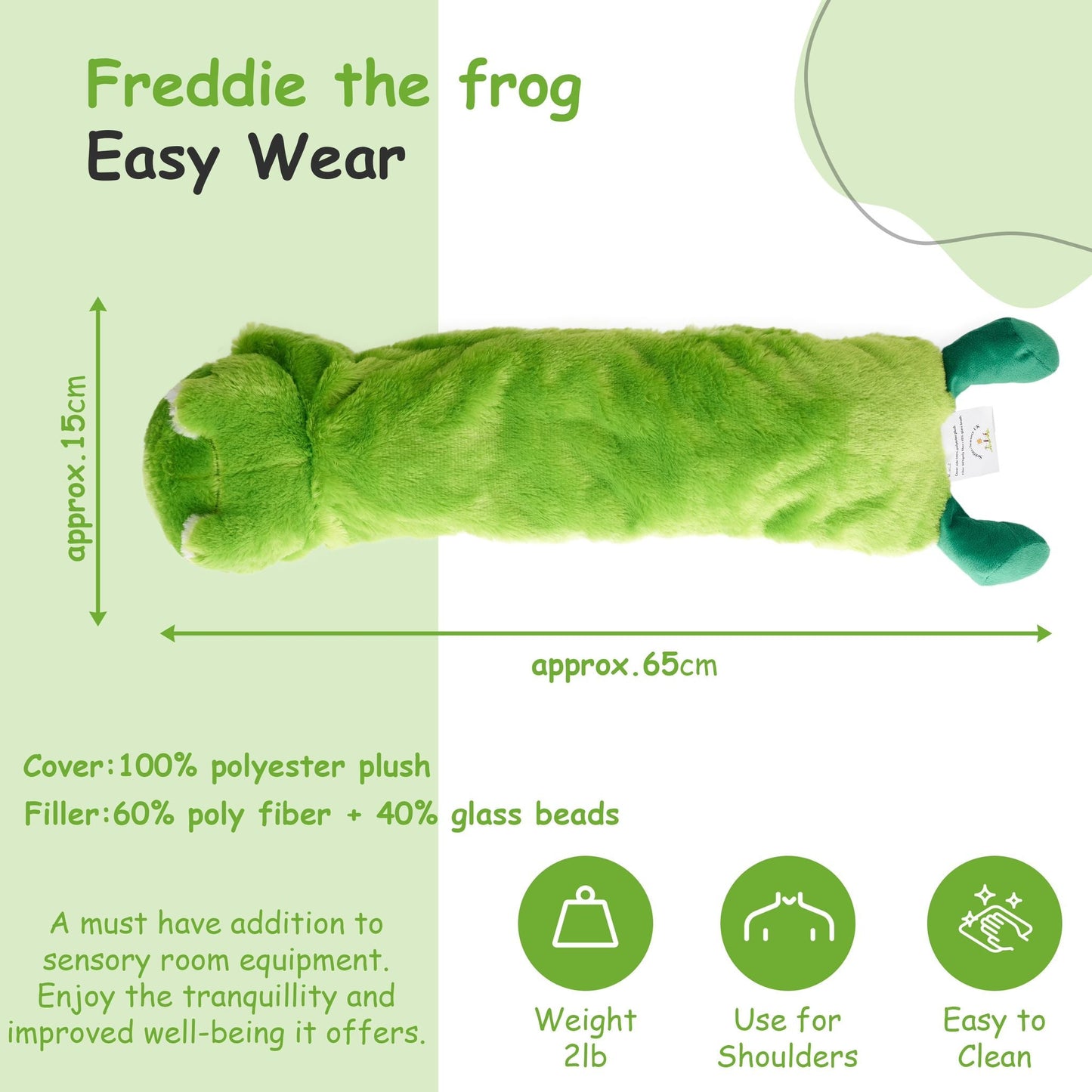 Freddie the Frog Weighted 2lb Pad for shoulders or Lap