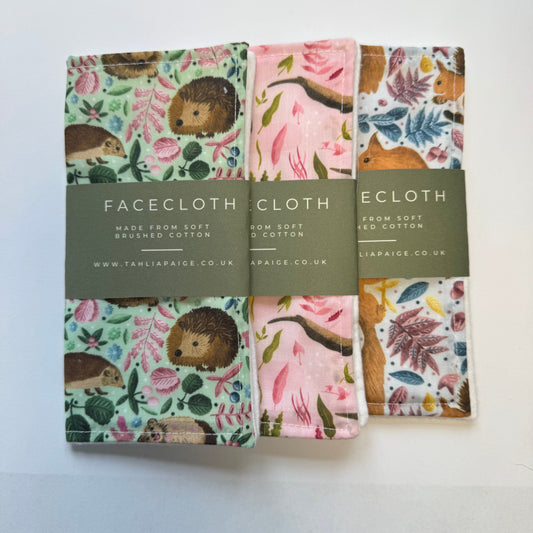 Woodland Face Cloth Set