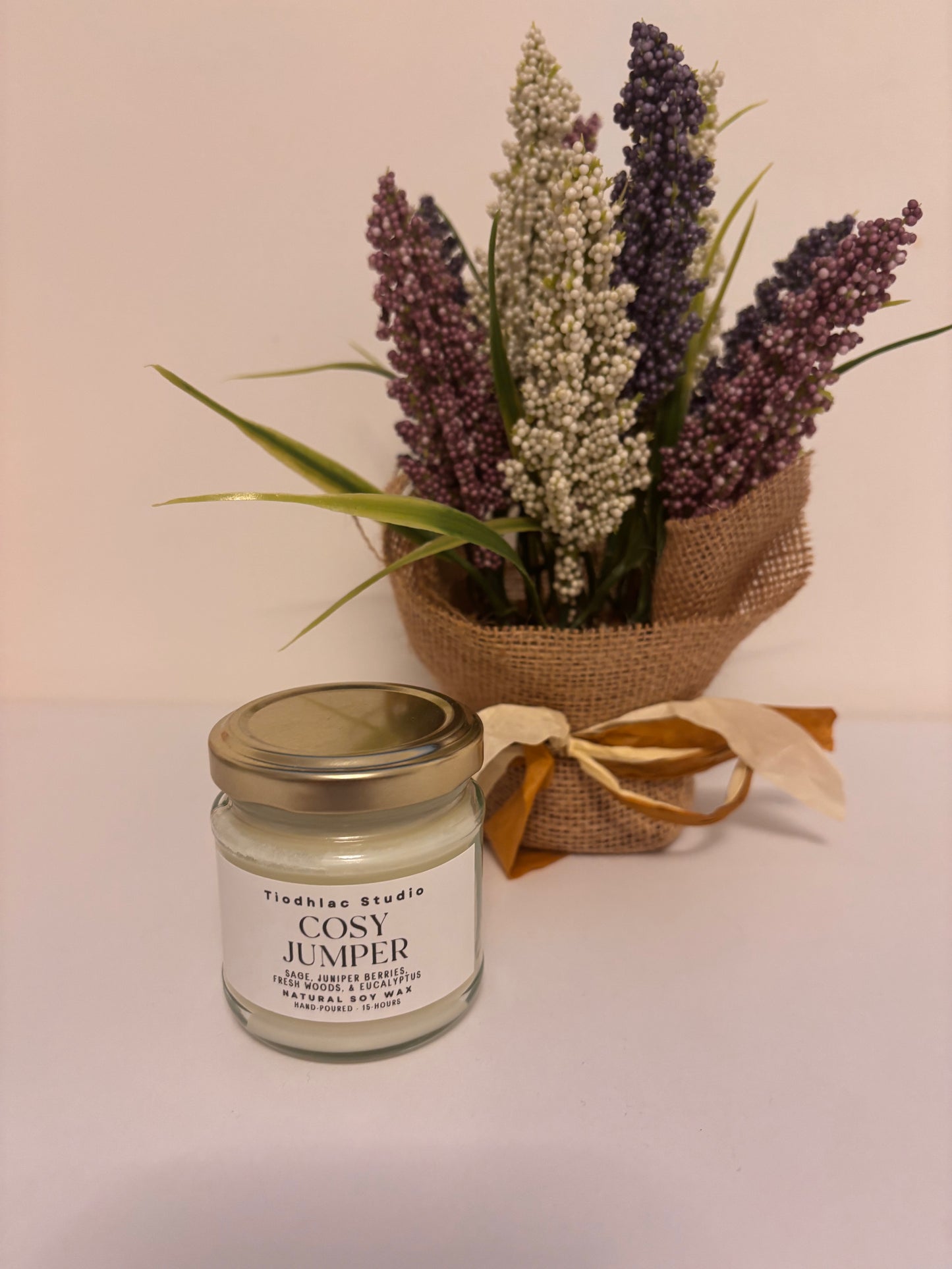 Tìodhlac Studio Clear Jar Soy Candle | Cosy Jumper