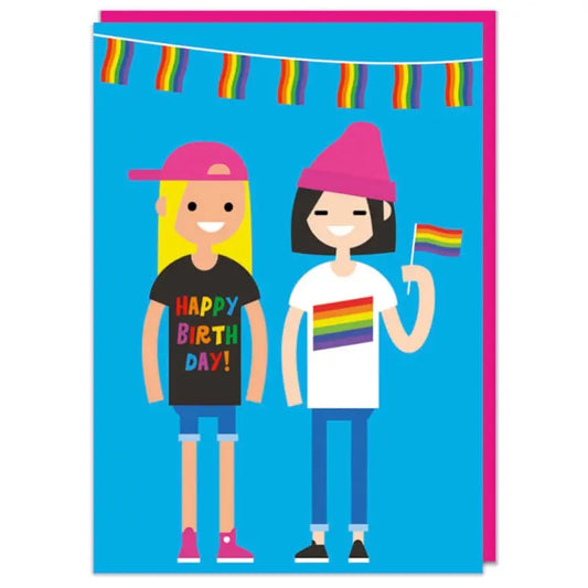 Lesbian Couple Birthday Card-0