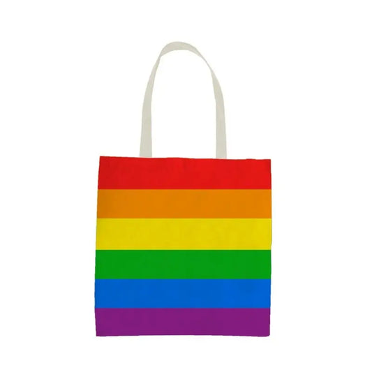Pride Rainbow Polyester Tote Bag-0