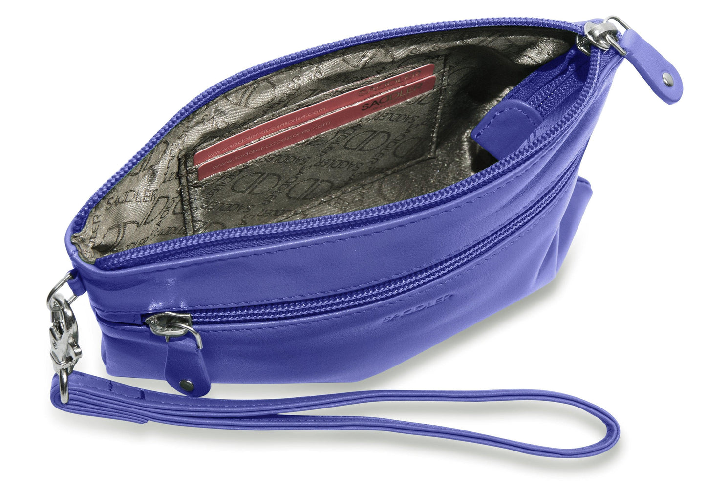 Saddler Real Leather Super Slim RFID Zip Wallet & Clutch