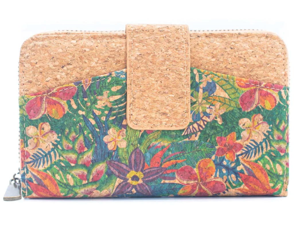 Cork Women Card Wallet With Mini-Flap