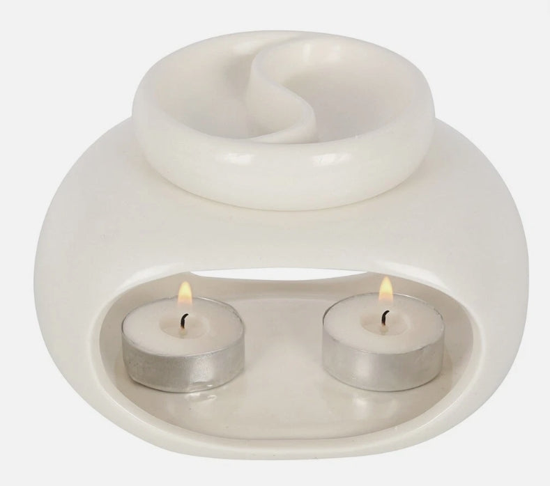 Off White Double Wax Melt & Oil Burner