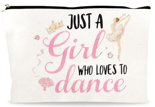 Just a Girl Who Loves to Dance Travel Makeup Bag