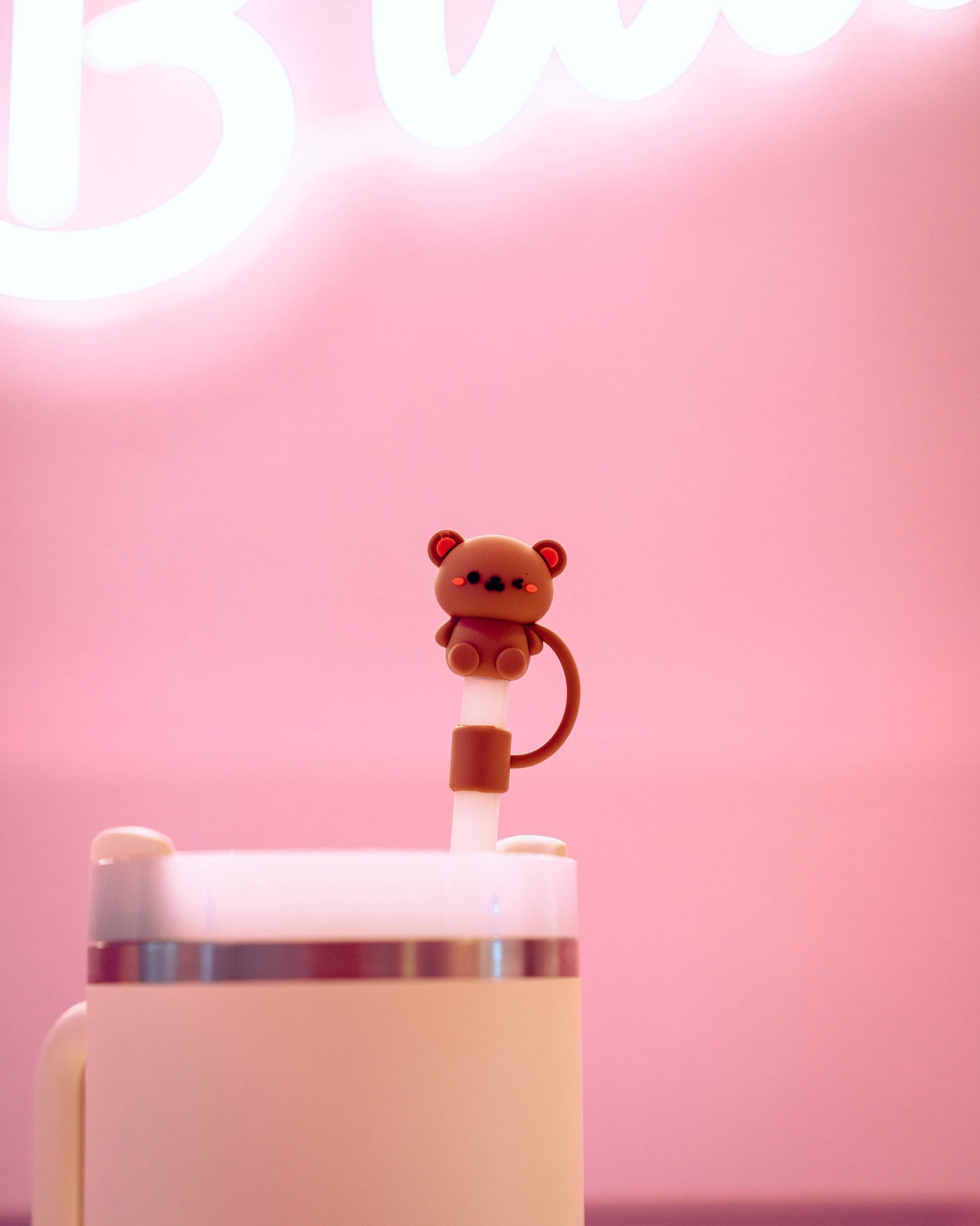 Straw Topper - Teddy