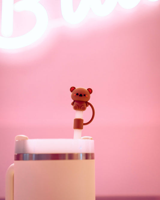 Straw Topper - Teddy