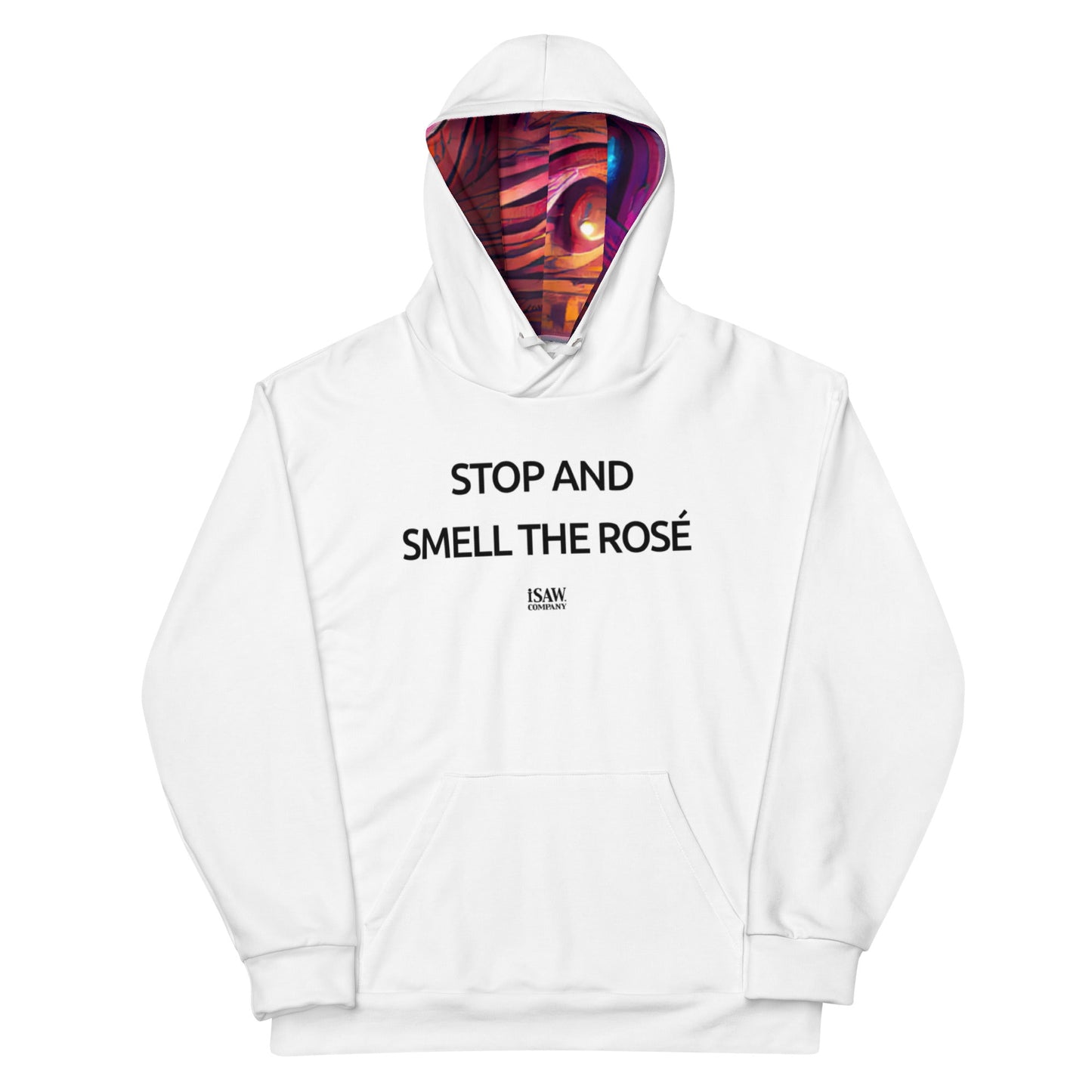Stop And Smell The Rosé - Womens White Hoodie