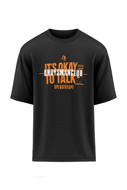 XAPE X AMC It's Okay To Talk V2 Oversized Tee - Black