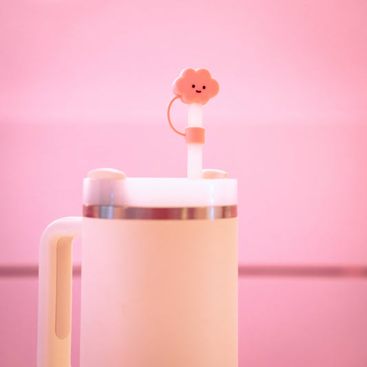Straw Topper - Pink Cloud