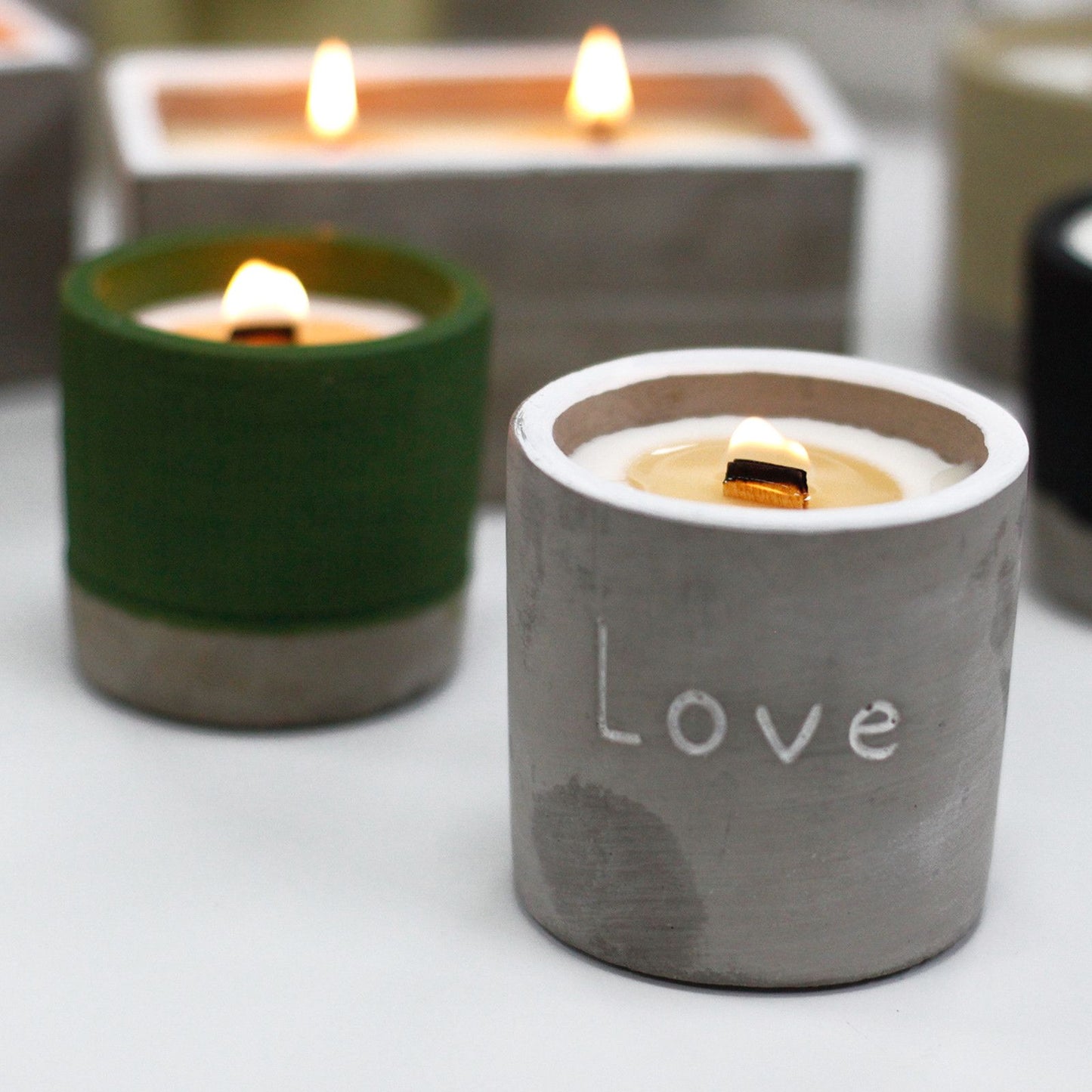 Concrete Pot Candle - Purple Fig & Cassis