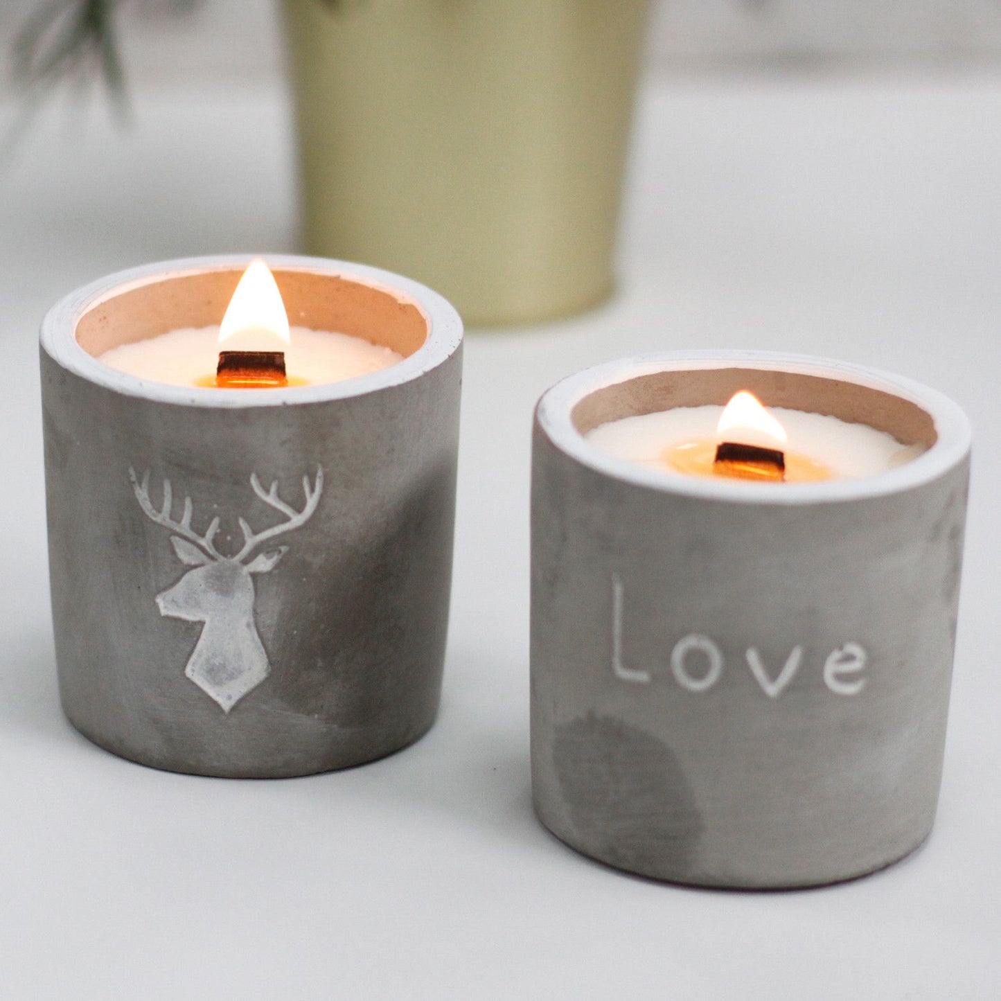 Concrete Pot Candle - Purple Fig & Cassis