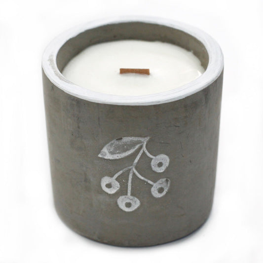 Concrete Pot Candle - Juniper & Sweet Gin