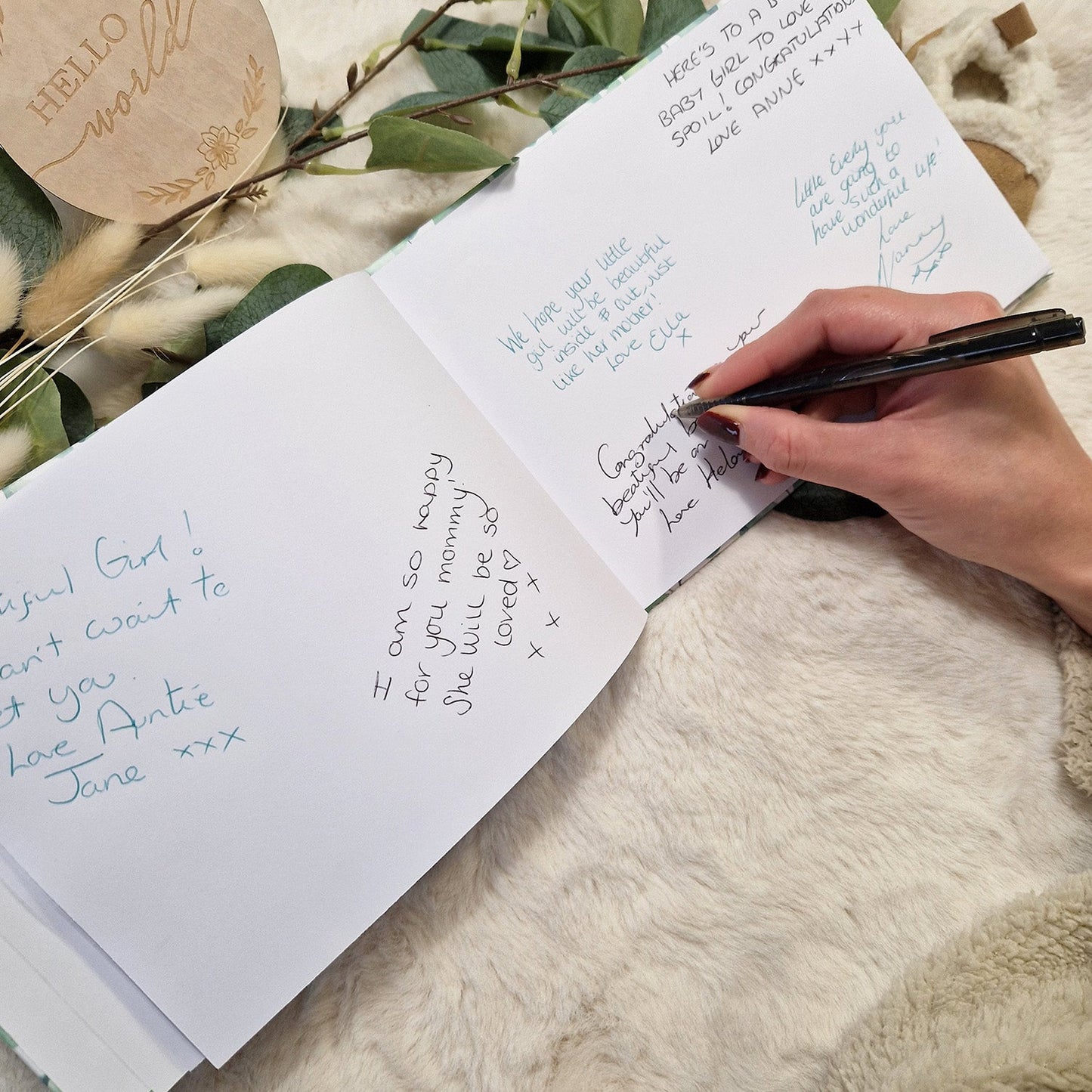 Baby Shower Baby Book - Wishes For Baby Guestbook
