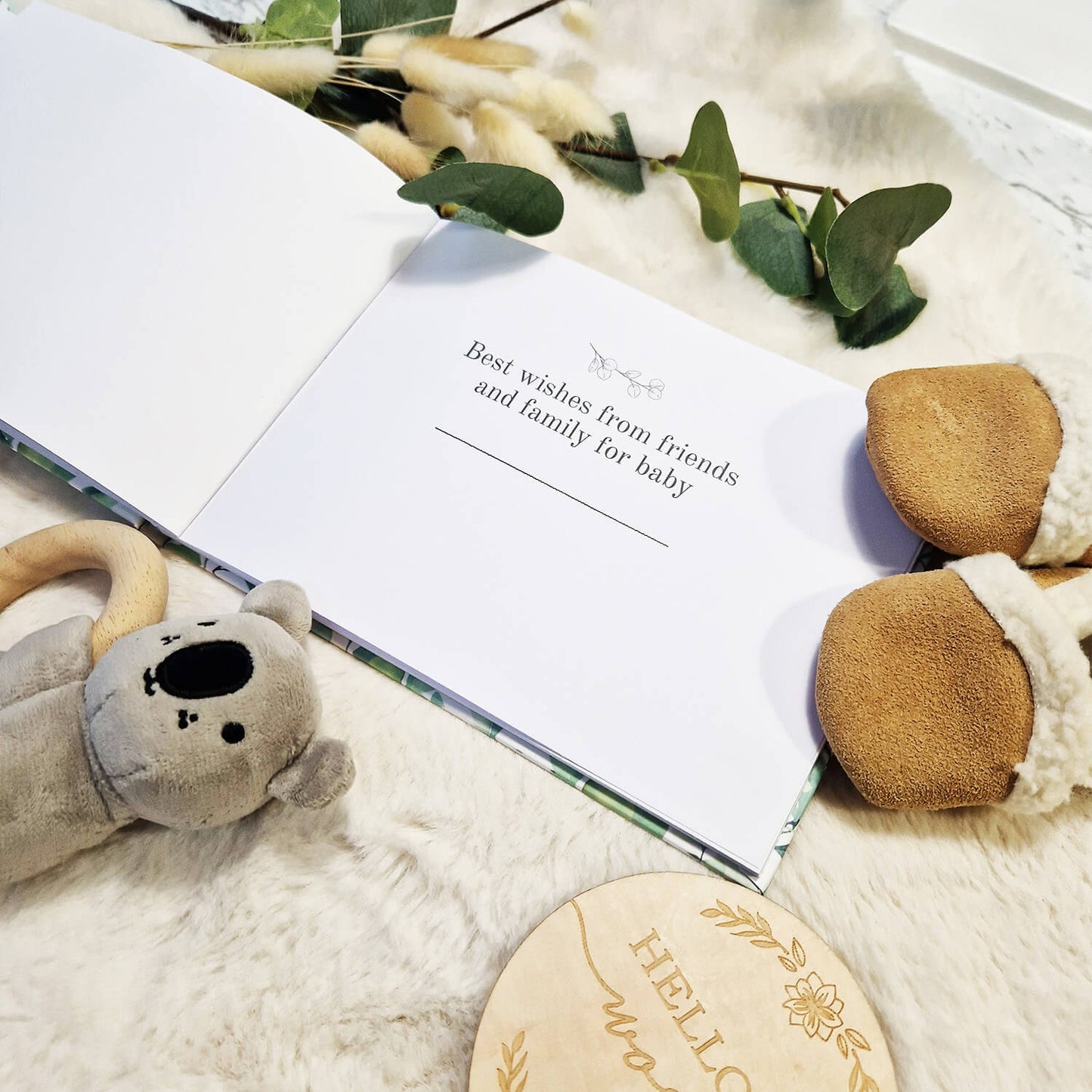 Baby Shower Baby Book - Wishes For Baby Guestbook