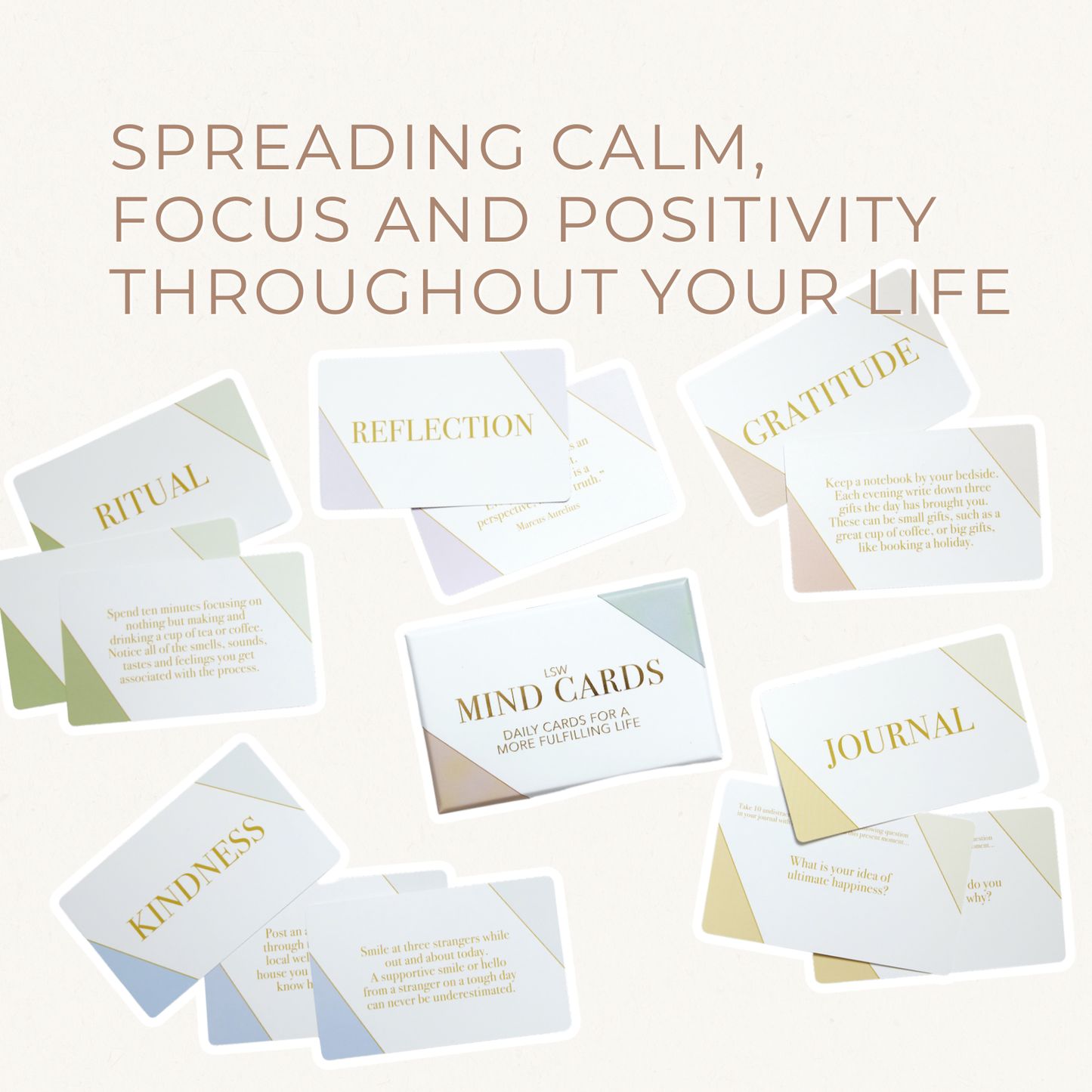 LSW Mind Cards: Daily Mindfulness and Self Care Prompts