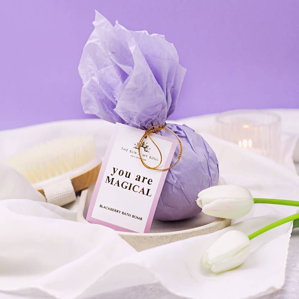 “You Are Magical” Luxury Bath Bomb – Blackberry Scented (180g)