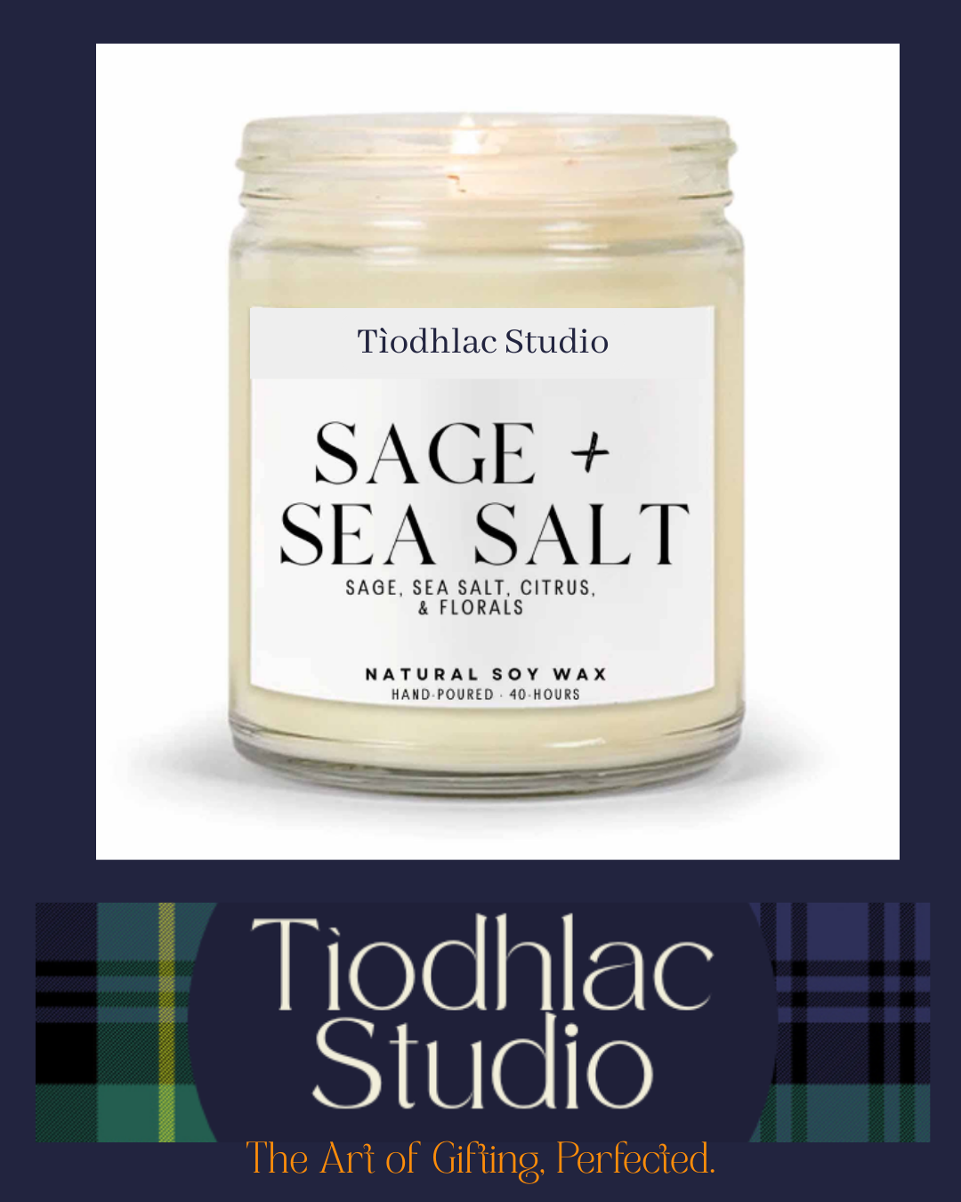 Tiodhlac Studio Soy Candle | Clear Jar