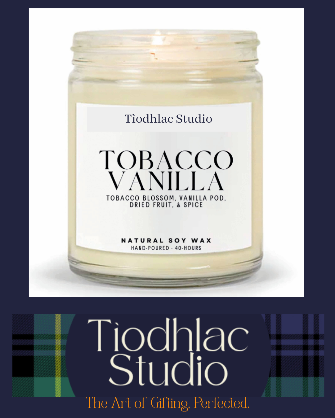 Tiodhlac Studio Soy Candle | Clear Jar