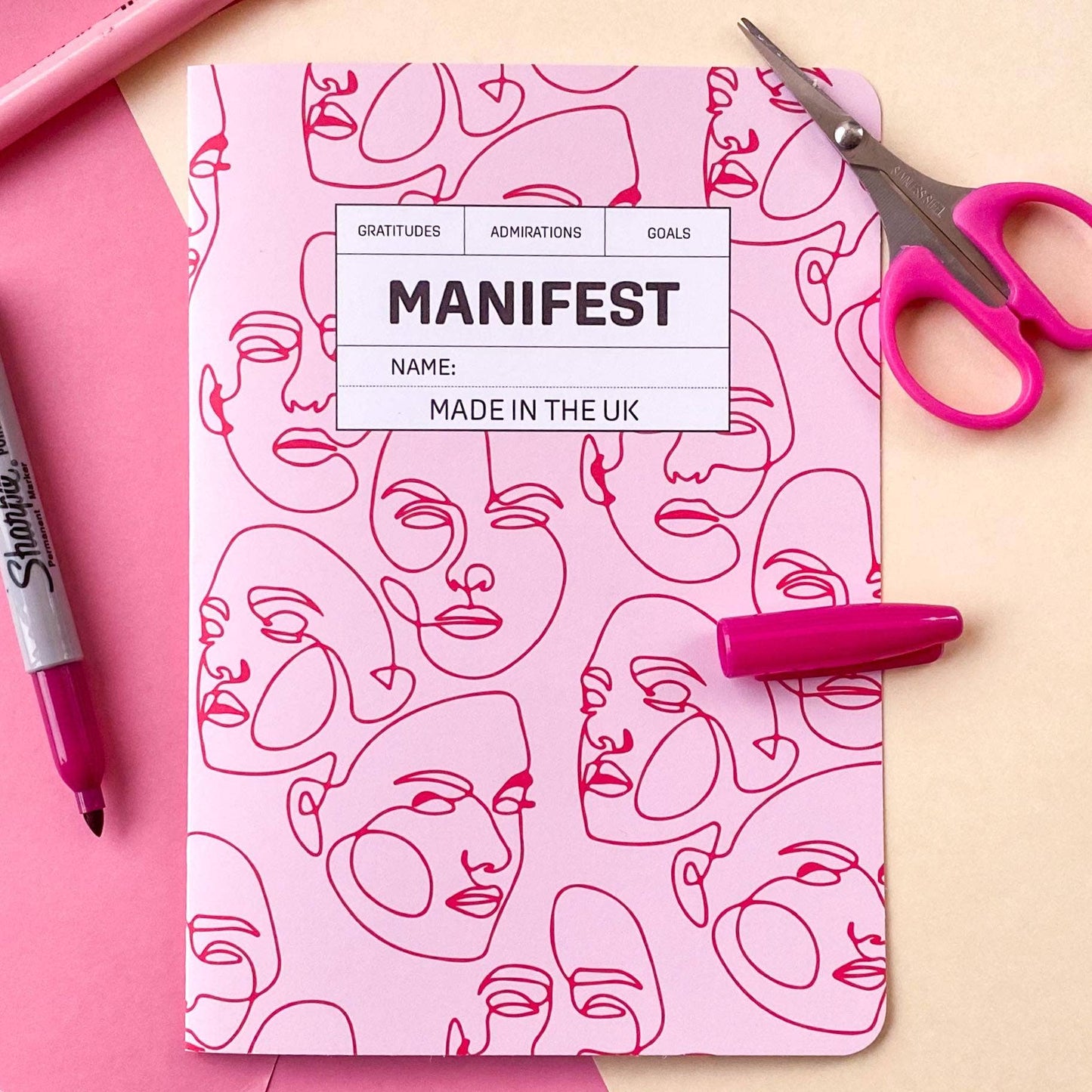 Scribbled Faces Manifesting Journal
