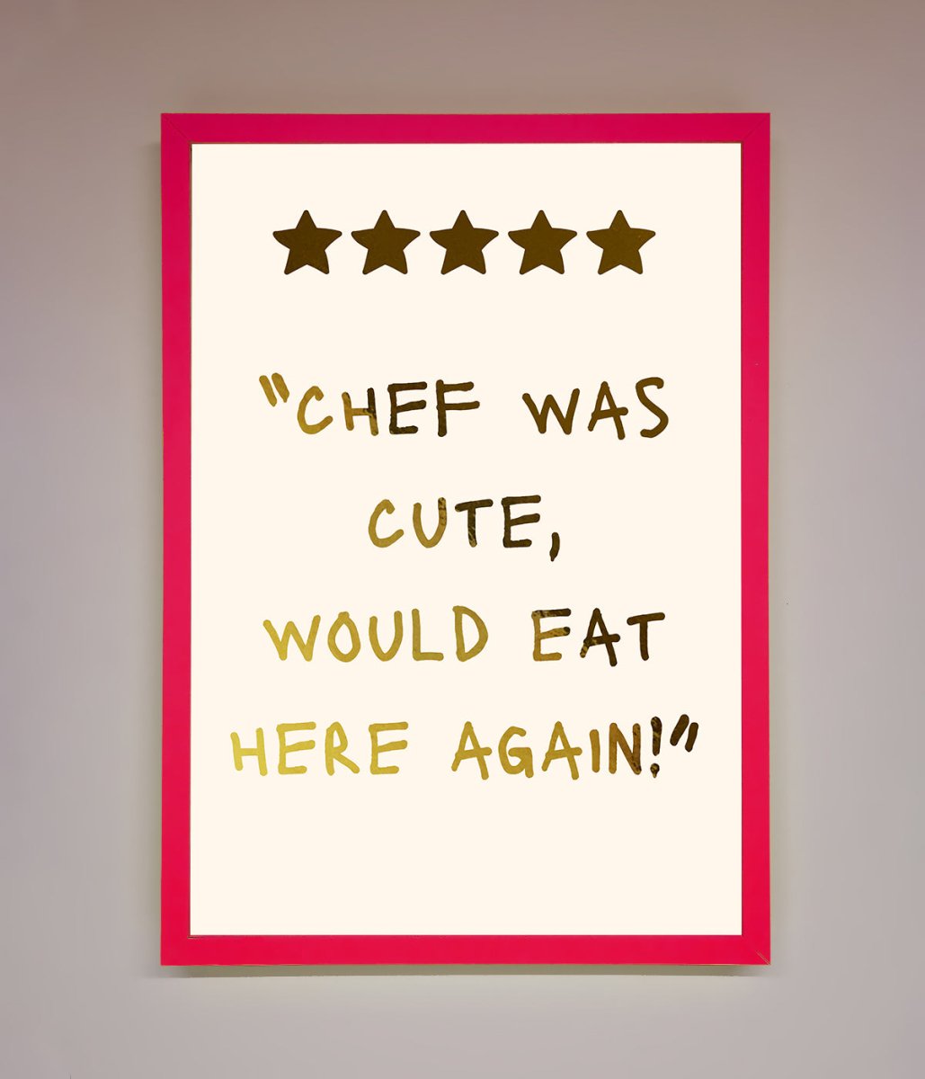 Chef Was Cute Foil Print