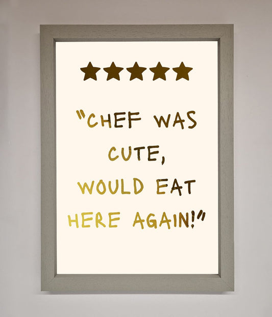 Chef Was Cute Foil Print