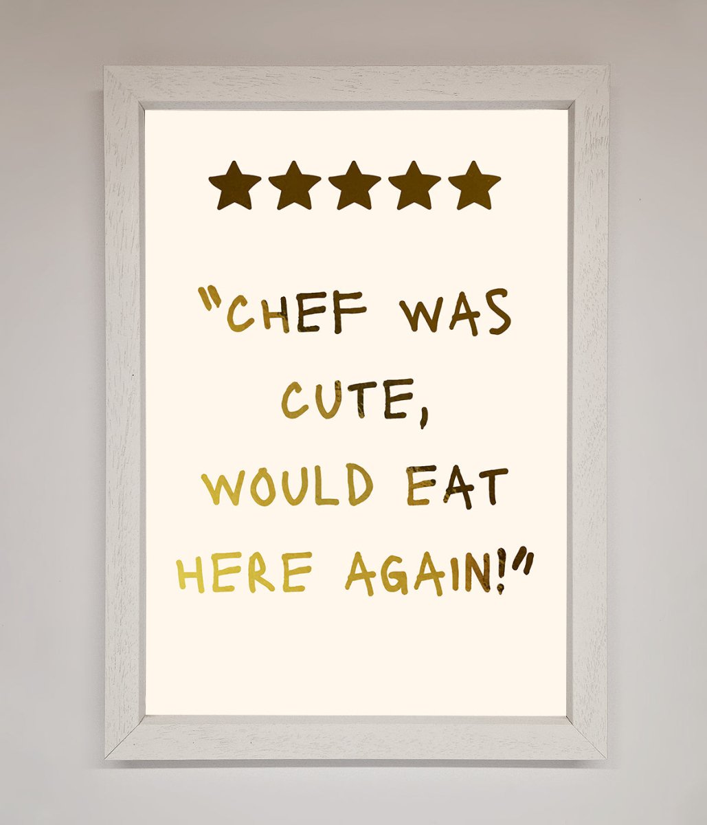 Chef Was Cute Foil Print