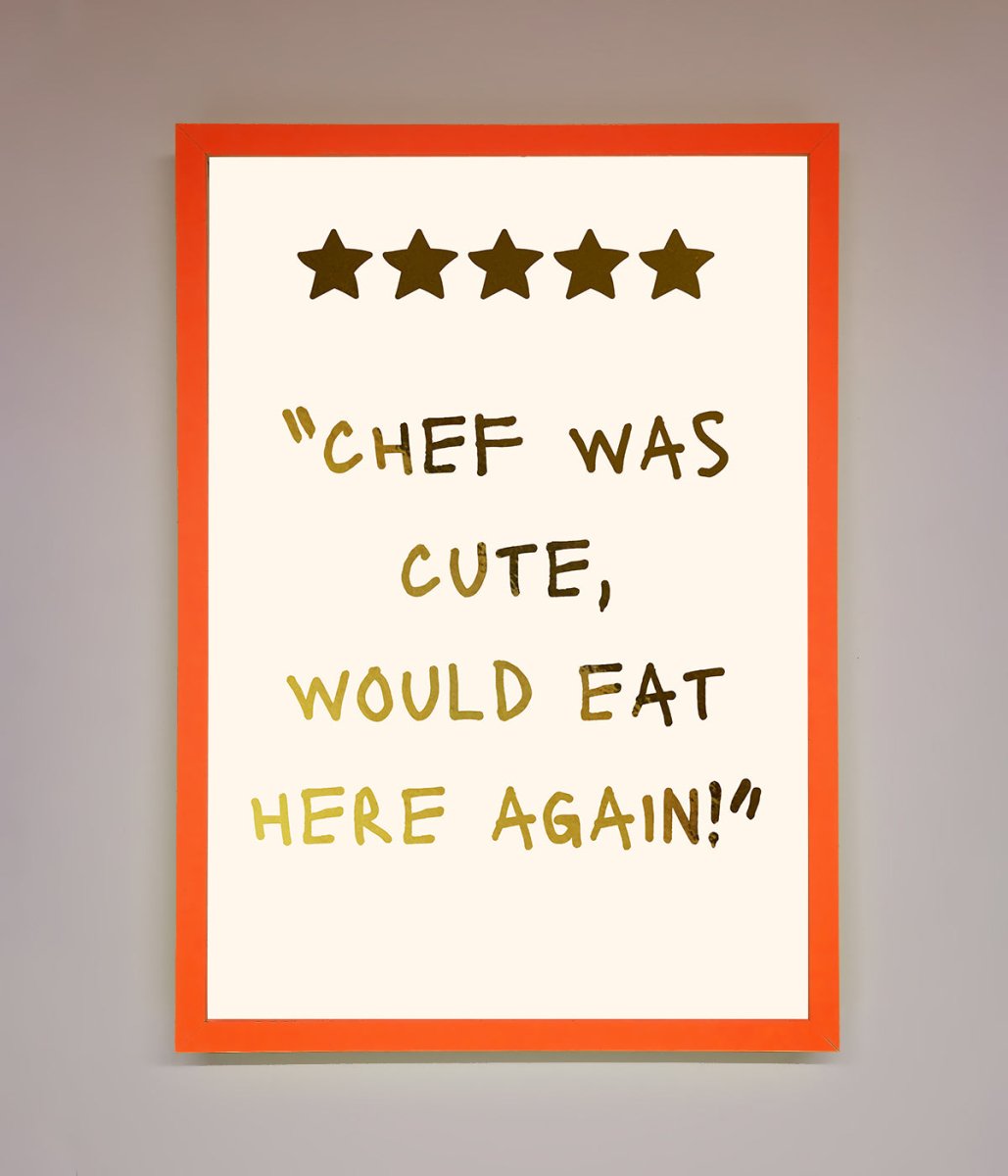 Chef Was Cute Foil Print