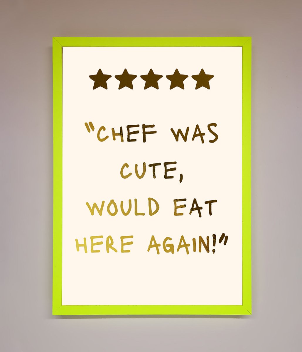 Chef Was Cute Foil Print