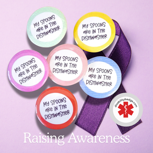 Hidden Disability Badge "My Spoons Are in the Dishwasher" | Awareness Pin - Tiodhlac Studio