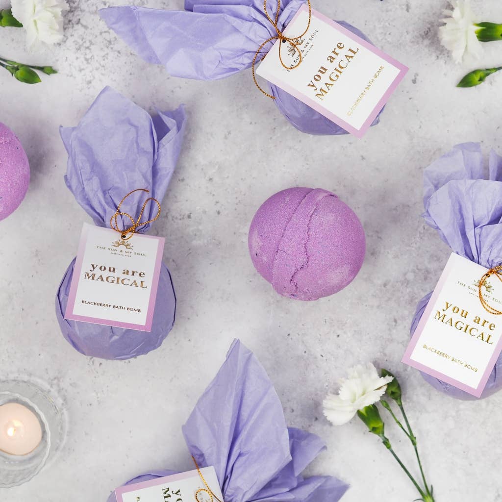 “You Are Magical” Luxury Bath Bomb – Blackberry Scented (180g)