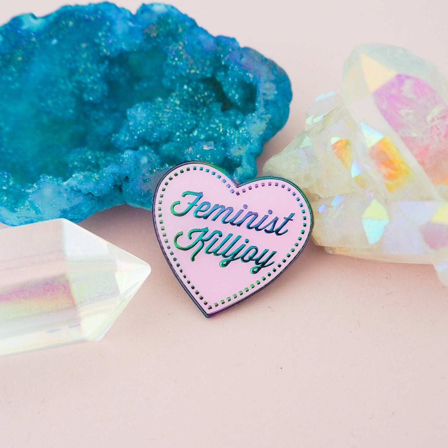 Feminist Killjoy - Rainbow Plated Enamel Pin