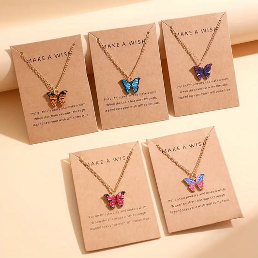 Make A Wish | Colourful Butterfly Necklace