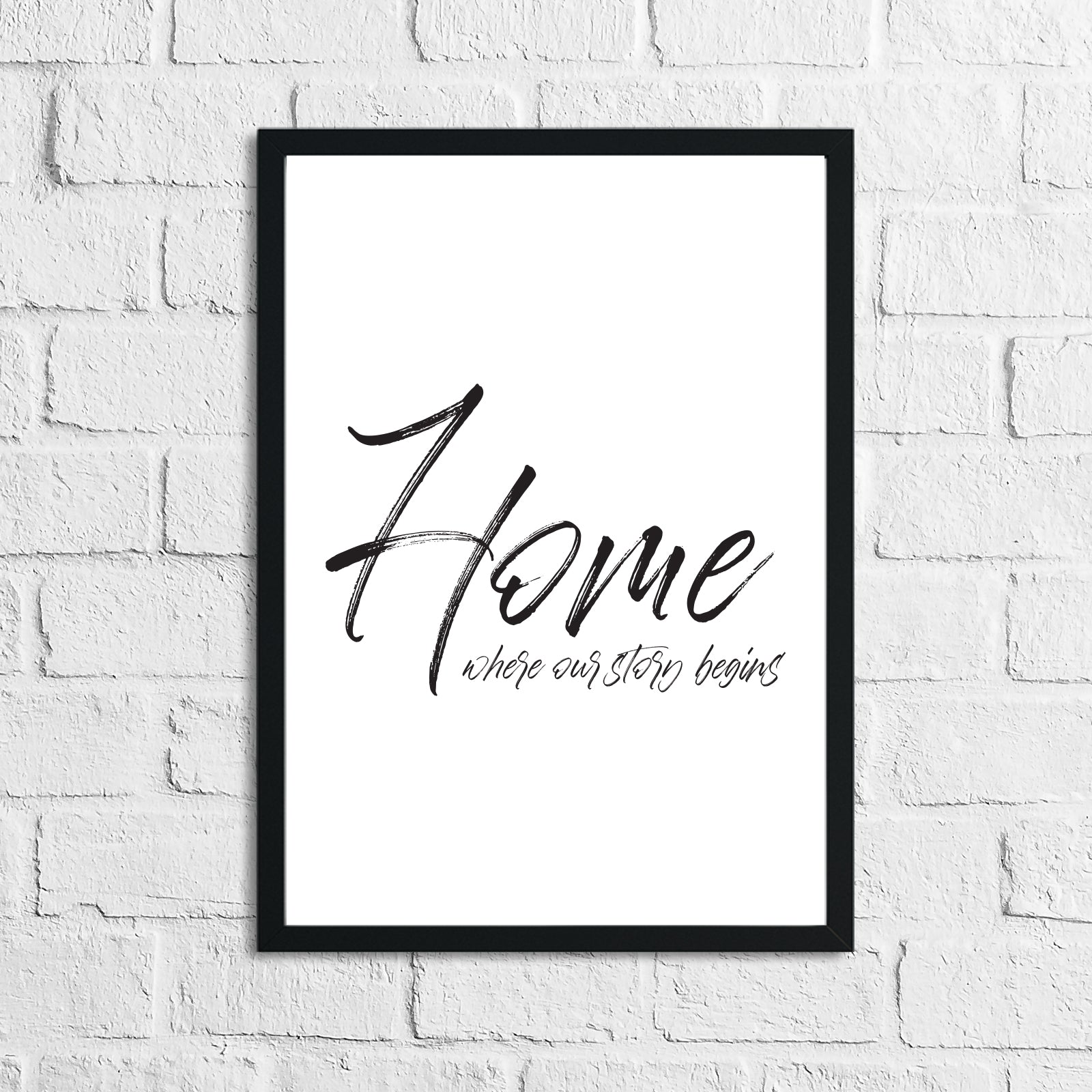 Home Where Our Story Begins Simple Home Wall Decor Print-0