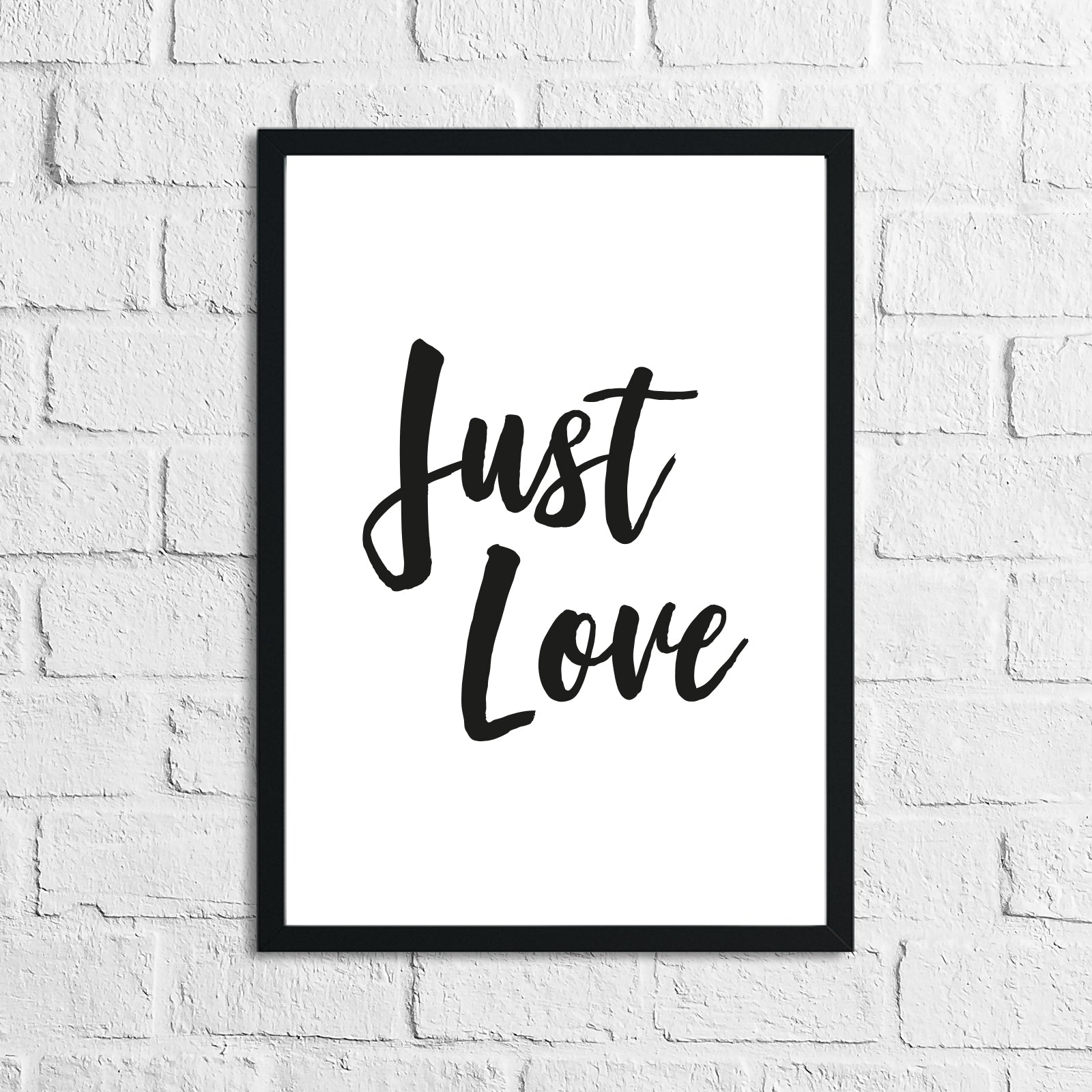 Just Love Inspirational Wall Home Decor Quote Print-0