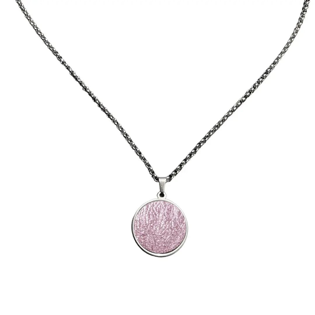 Long Cork Disc Necklace