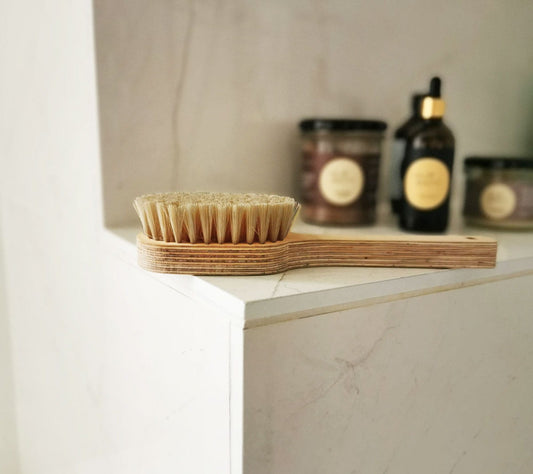 Massage body brush with handle - hard