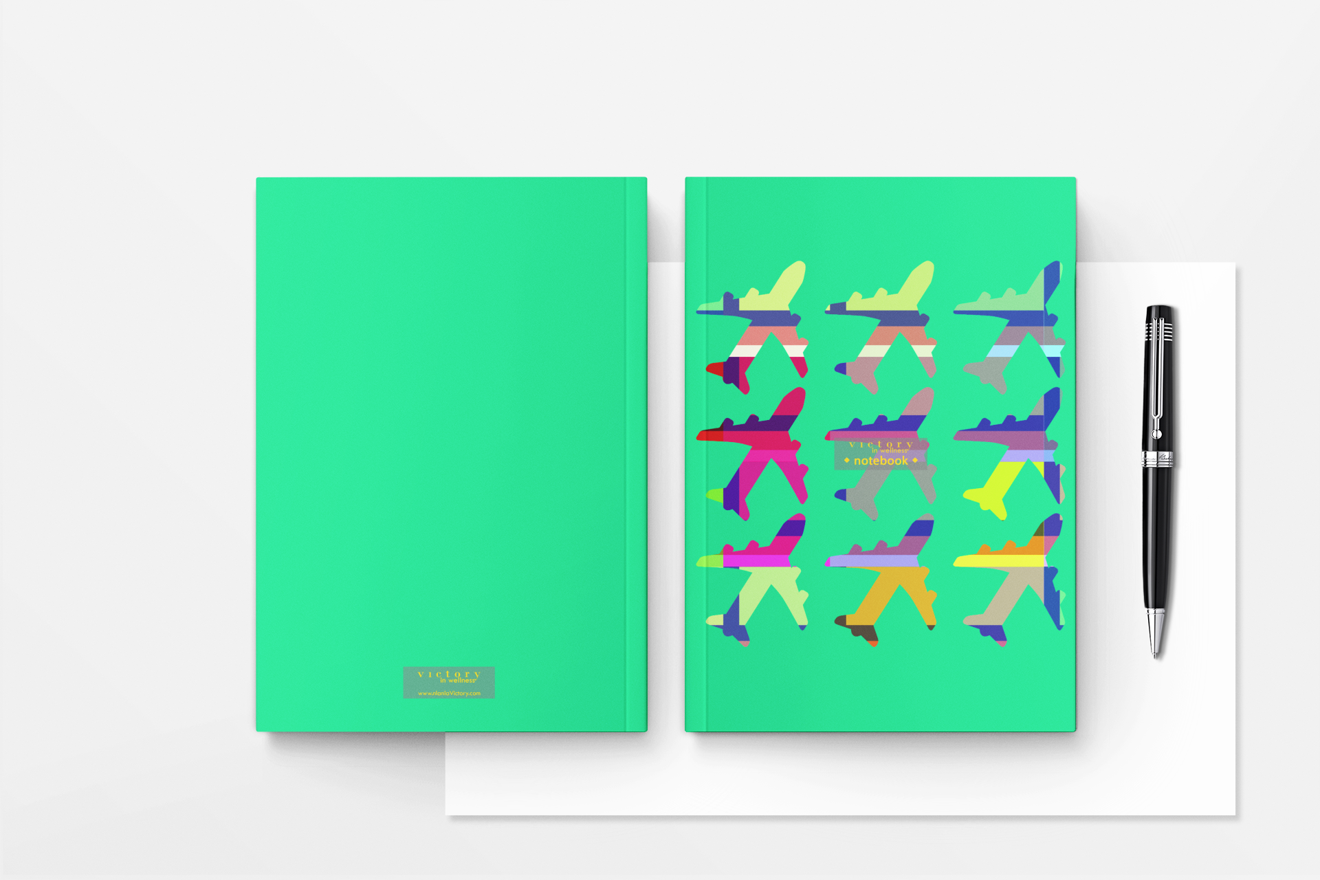 Hot Air Balloon + Fly With Me! Set of 2 Size A6 Travel Notebooks, Victory In Wellness-4