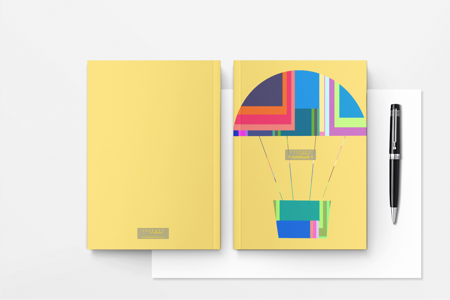 Hot Air Balloon + Fly With Me! Set of 2 Size A6 Travel Notebooks, Victory In Wellness-2