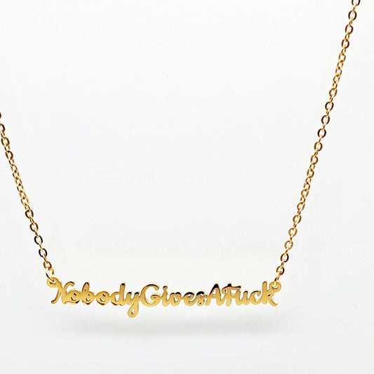 Nobody gives a fuck necklace