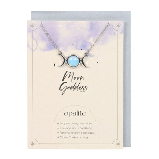 Opalite Moon Goddess Necklace Card