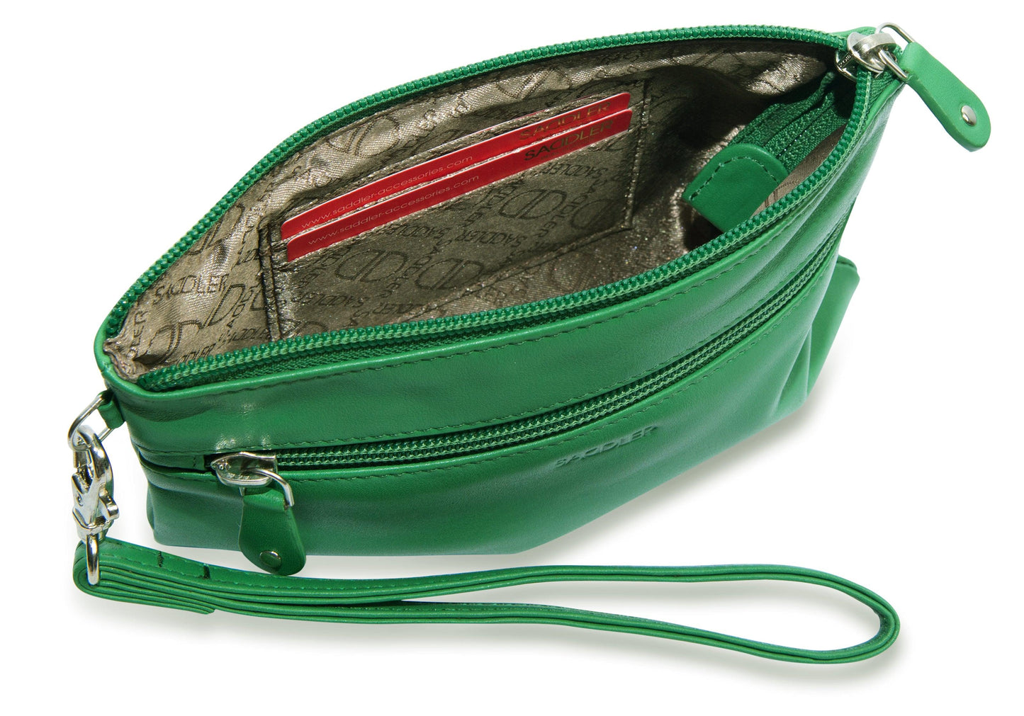 Saddler Real Leather Super Slim RFID Zip Wallet & Clutch