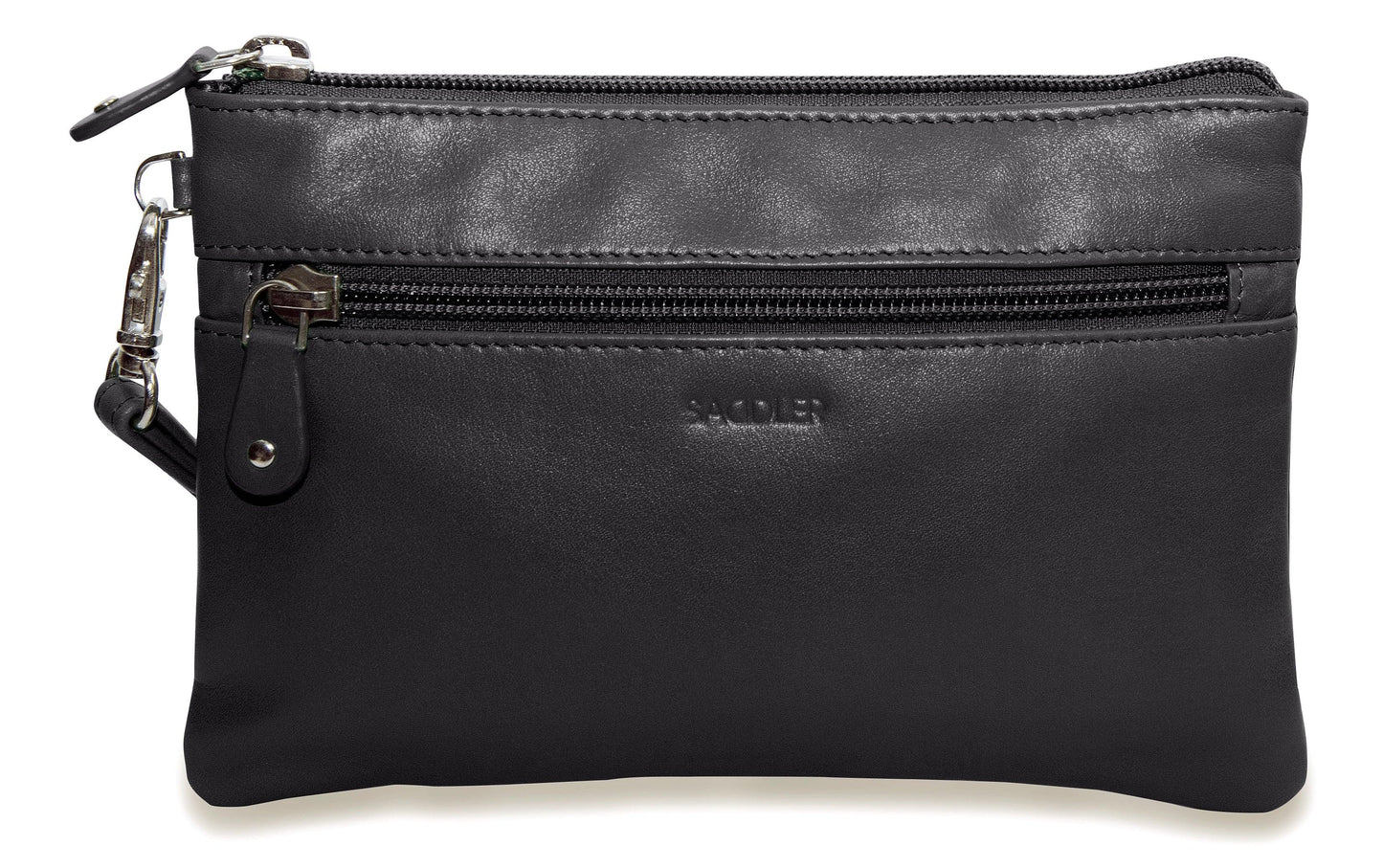 Saddler Real Leather Super Slim RFID Zip Wallet & Clutch